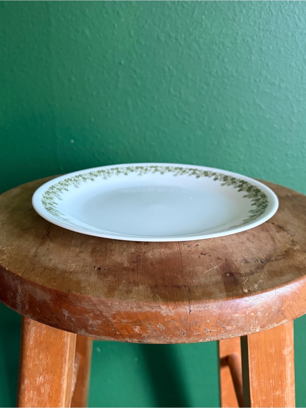 Vintage Corelle Spring Blossom Green or "Crazy Daisy" salad plate